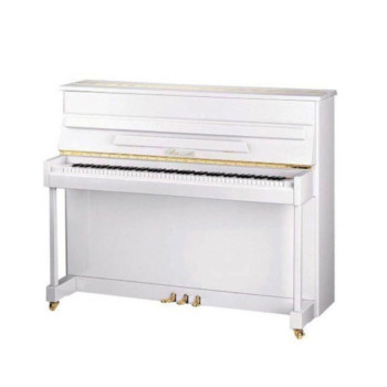 PIANO DROIT RITMULLER UP115R 1,15m BLANC BRILLANT AVEC BANQUETTE