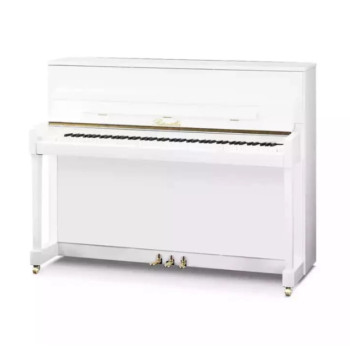 PIANO DROIT RITMULLER UP110R2 BLANC BRILLANT AVEC BANQUETTE 