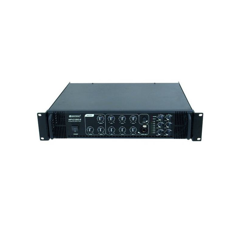 AMPLI MPVZ-350 OMNITRONIC 6Z, 350W 70V,100V 4-16ohm MP3,SD,USB CHIME 