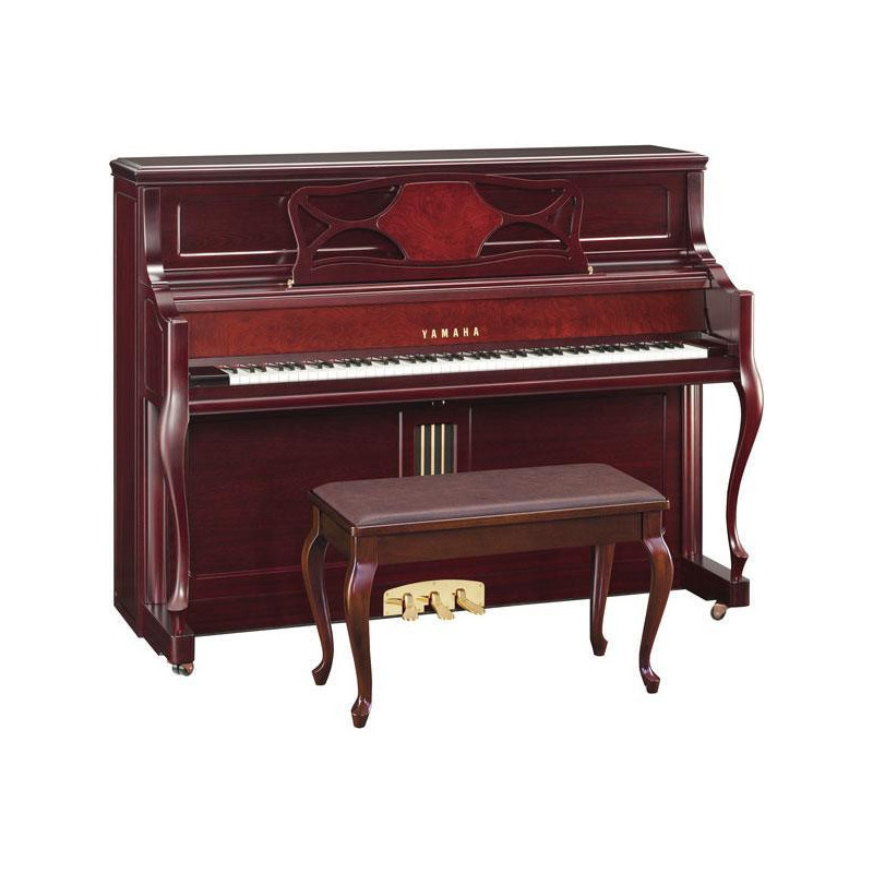 PIANO DROIT M3 YAMHA COULEUR SATIN MAHOGANY 1.18m AVEC BANQUETTE