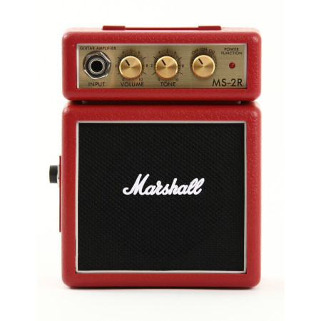 MICRO AMPLI MARSHALL MS2 POUR GUITARE 1W ROUGE A PILES 