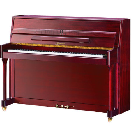 PIANO DROIT RITMULLER UP110R2 BROWNMAHOGANY BRILLANTAVEC BANQUETTE 